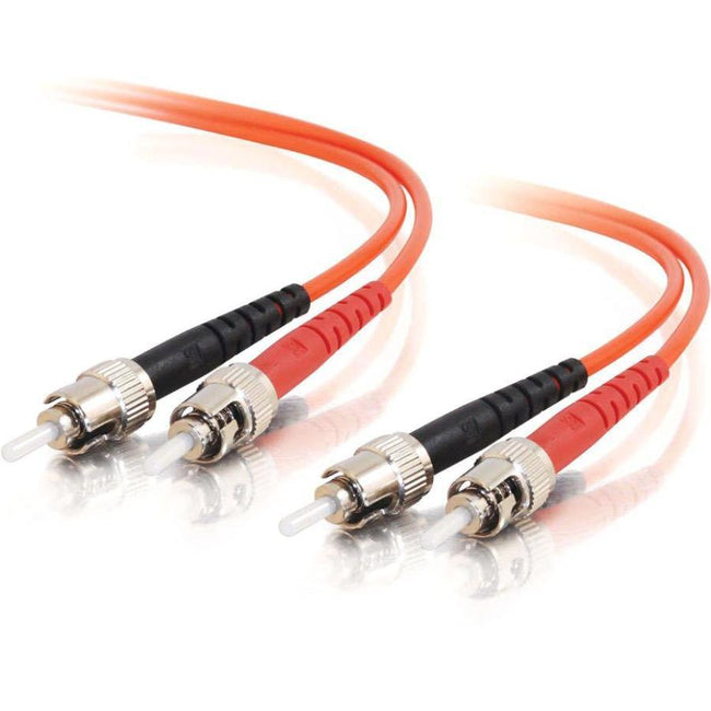 C2G-7m ST-ST 50-125 OM2 Duplex Multimode PVC Fiber Optic Cable - Orange