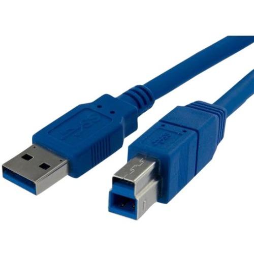 StarTech.com SuperSpeed USB 3.0 Cable A to B - USB 3.0 A (M) to USB 3.0 B (M) - 480 MBytes-s or 4.8 Gbps - 3 ft