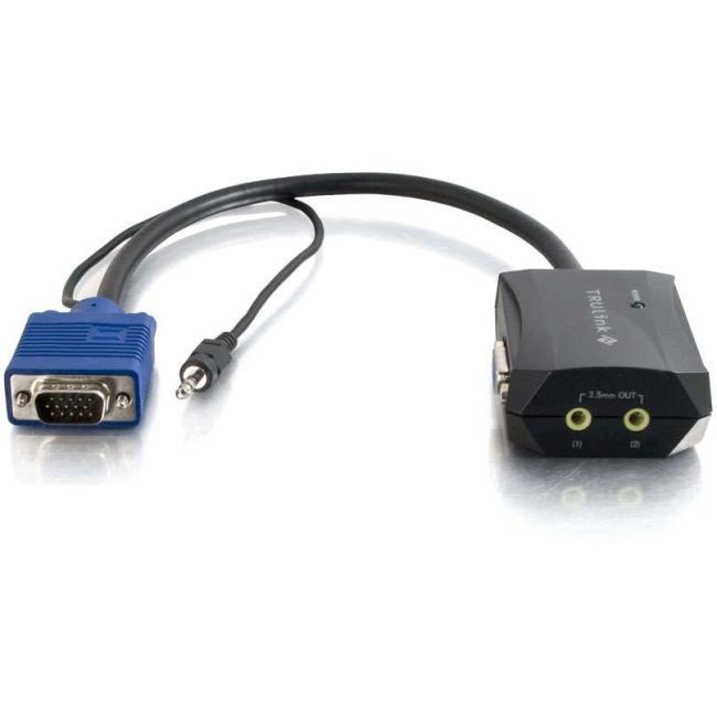 C2G 11in TruLink 2-Port UXGA + 3.5mm Monitor Splitter Cable