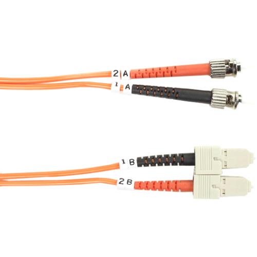 Black Box 50-Micron Multimode Value Line Patch Cable, ST-SC, 10-m (32.8-ft.)