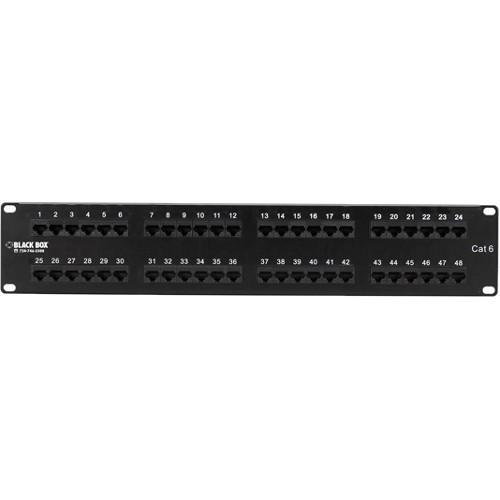 Black Box CAT6 Value Line Patch Panel, 48-Port, 2U