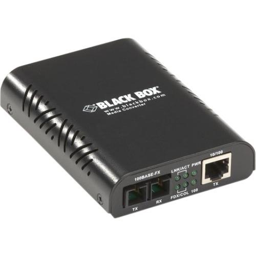 Black Box LinkGain 10-100BASE-TX to 100BASE-FX Media Converter, ST