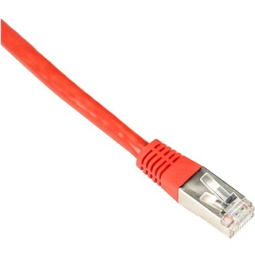 Black Box Cat6 250-MHz Shielded, Stranded Cable SSTP (PIMF), PVC, Red, 2-ft. (0.6-m)