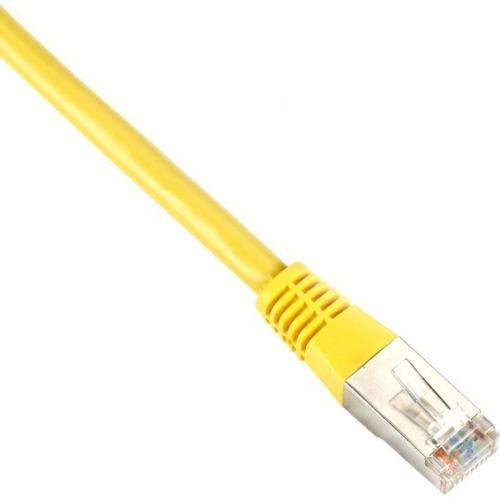 Black Box Cat5e 350-MHz, Shielded, Solid Backbone Cable (FTP), PVC, Yellow, 25-ft. (7.6-m)