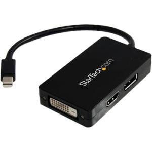 StarTech.com Travel A-V adapter - 3-in-1 Mini DisplayPort to DisplayPort DVI or HDMI converter
