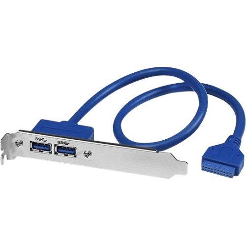 StarTech.com 2 Port USB 3.0 A Female Slot Plate Adapter