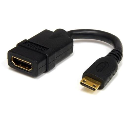 StarTech.com 5in High Speed HDMI® Adapter Cable - HDMI to HDMI Mini- F-M