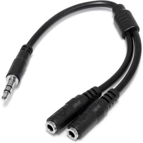 StarTech.com Slim Stereo Splitter Cable - 3.5mm Male to 2x 3.5mm Female