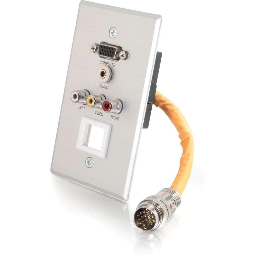 C2G RapidRun Audio-Video Faceplate
