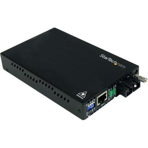StarTech.com 10-100 Mbps Single Mode Fiber Media Converter SC 30 km