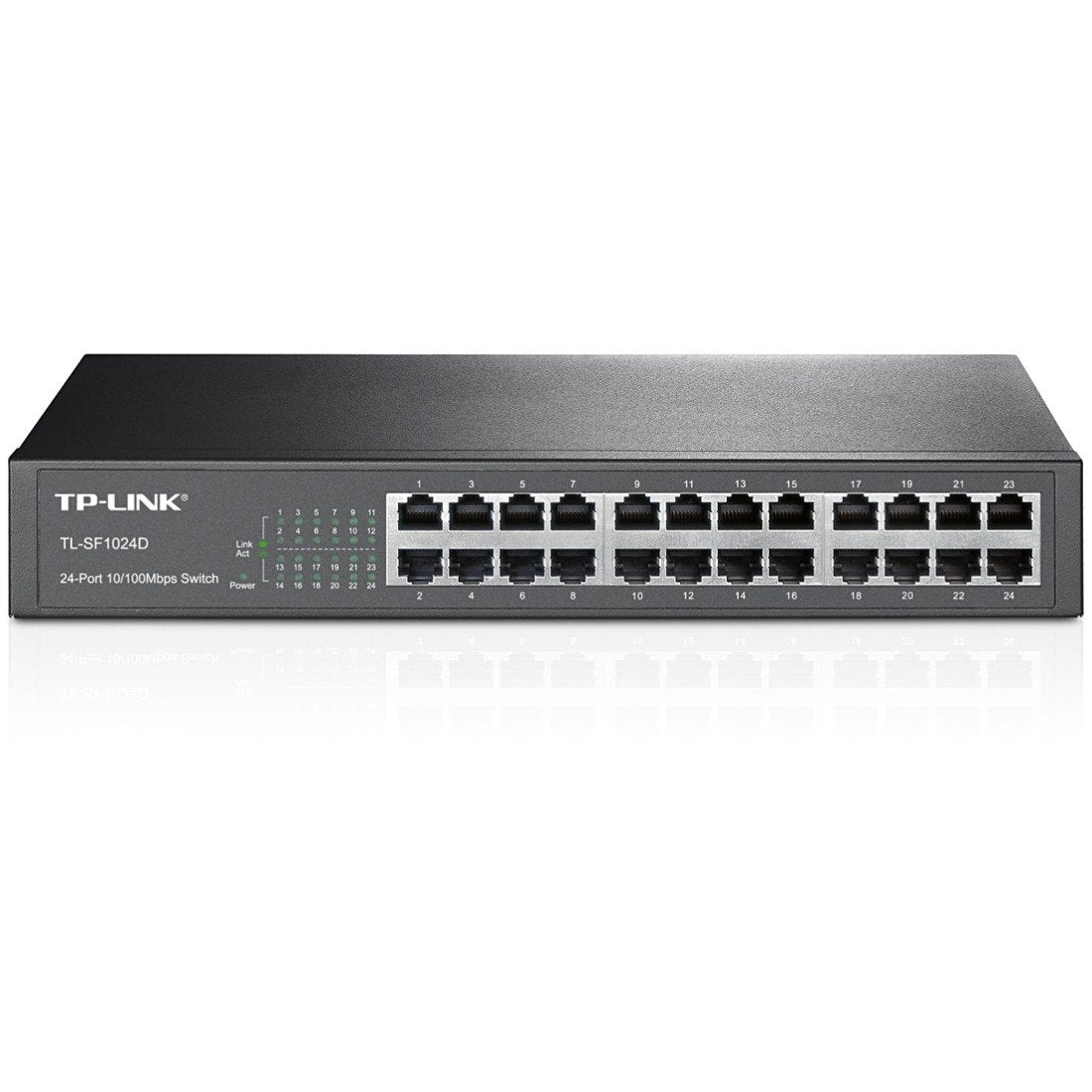 TP-LINK TL-SF1024D 24-Port 10-100Mbps, Switch, 13-inch, Rackmount, 4.8Gbps Capacity