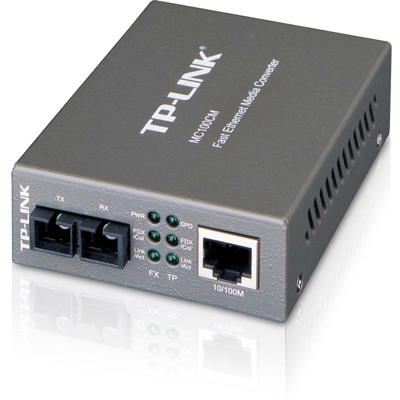 TP-LINK MC100CM Media Converter, 10-100Mbps RJ45 to 100M multi-mode SC fiber, up to 1.2miles, chassis mountable