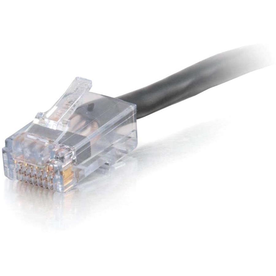 C2G-14ft Cat6 Non-Booted Network Patch Cable (Plenum-Rated) - Black