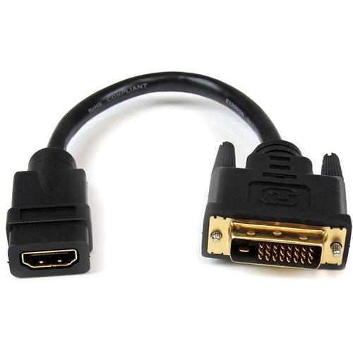 StarTech.com 8in HDMI® to DVI-D Video Cable Adapter - HDMI Female to DVI Male