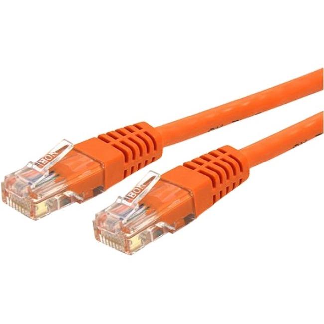 StarTech.com 100 ft Cat 6 Orange Molded RJ45 UTP Gigabit Cat6 Patch Cable - 100ft Patch Cord