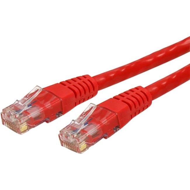 StarTech.com 100 ft Cat 6 Red Molded RJ45 UTP Gigabit Cat6 Patch Cable - 100ft Patch Cord