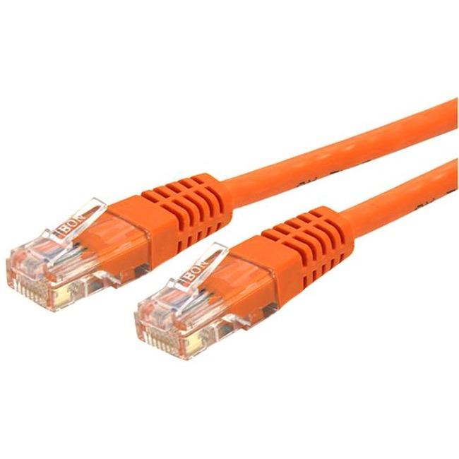 StarTech.com 25 ft Cat 6 Orange Molded RJ45 UTP Gigabit Cat6 Patch Cable - 25ft Patch Cord