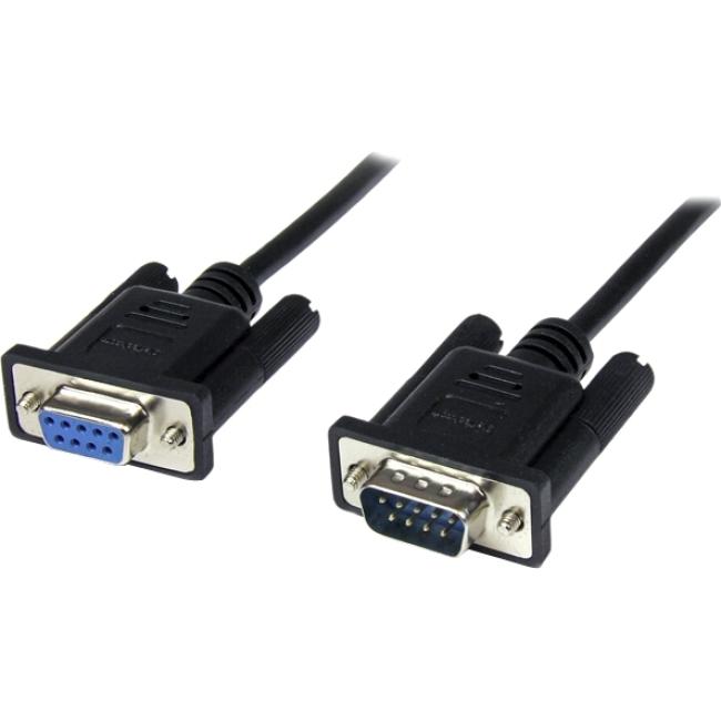 StarTech.com 1m Black DB9 RS232 Serial Null Modem Cable F-M