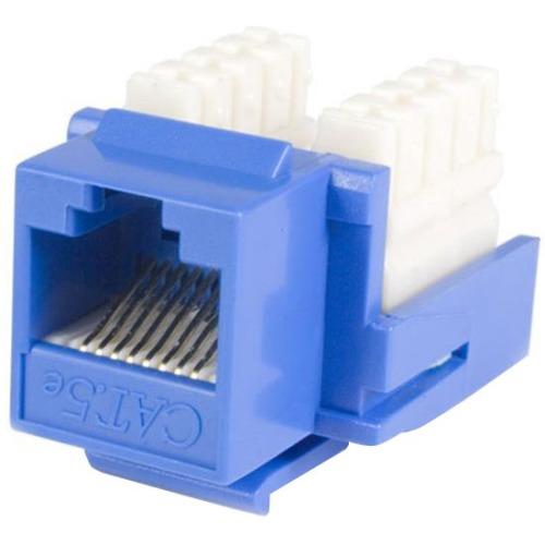 StarTech.com Cat5e RJ45 Keystone Jack Blue - 110 Type 110 Type Cat. 5 Keystone Jack A+B - Network Connector - RJ-45