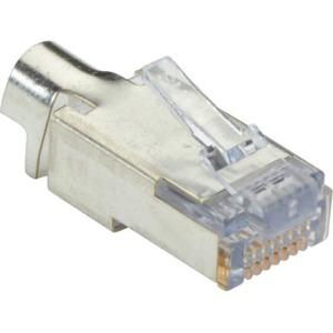 Black Box Shielded CAT6 EZ-RJ45 Modular Plugs, 100-Pack