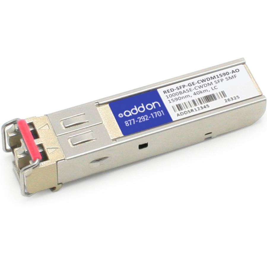 AddOn Redback RED-SFP-GE-CWDM1590 Compatible TAA Compliant 1000Base-CWDM SFP Transceiver (SMF, 1590nm, 40km, LC)