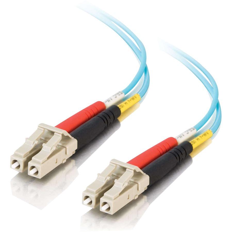 C2G 12m LC-LC 10Gb 50-125 Duplex Multimode OM3 Fiber Cable - Aqua - 39ft