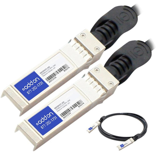 AddOn IBM 90Y9427 Compatible TAA Compliant 10GBase-CU SFP+ to SFP+ Direct Attach Cable (Passive Twinax, 1m)