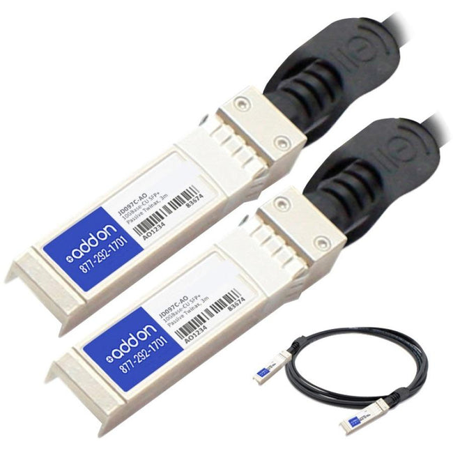 AddOn HP JD097C Compatible TAA Compliant 10GBase-CU SFP+ to SFP+ Direct Attach Cable (Passive Twinax, 3m)