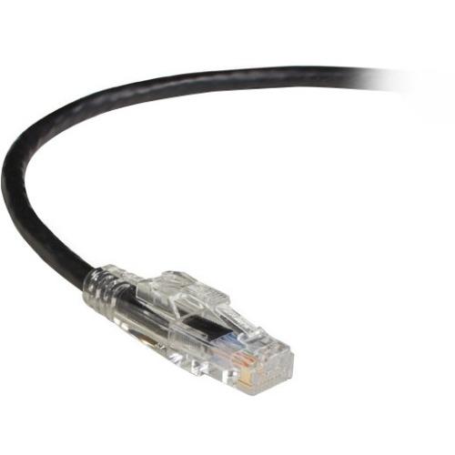 Black Box GigaBase 3 CAT5e 350-MHz Lockable Patch Cable (UTP), Black, 15-ft. (4.5-m)