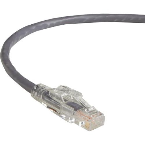 Black Box GigaBase 3 CAT5e 350-MHz Lockable Patch Cable (UTP), Gray, 100-ft. (30.4-m)