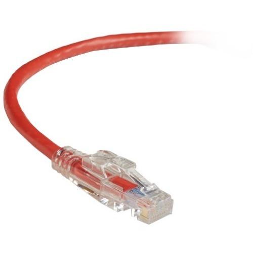 Black Box GigaBase 3 CAT5e 350-MHz Lockable Patch Cable (UTP), Red, 6-ft. (1.8-m)