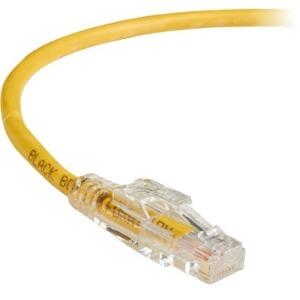 Black Box GigaBase 3 CAT5e 350-MHz Lockable Patch Cable (UTP), Yellow, 25-ft. (7.6-m)