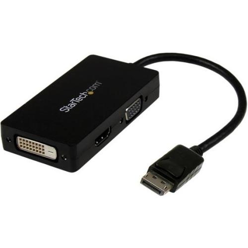 StarTech.com Travel A-V adapter: 3-in-1 DisplayPort to VGA DVI or HDMI converter