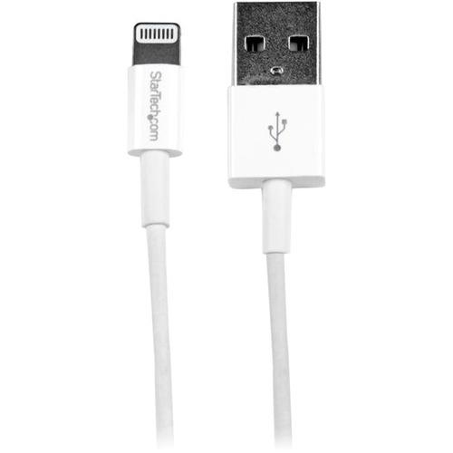 StarTech.com 1m (3ft) White Apple 8-pin Slim Lightning Connector to USB Cable for iPhone - iPod - iPad