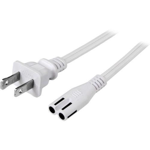 StarTech.com 6 ft White Standard Laptop Power Cord - NEMA 1-15P to C7