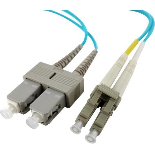 Axiom LC-SC Multimode Duplex OM4 50-125 Fiber Optic Cable 4m