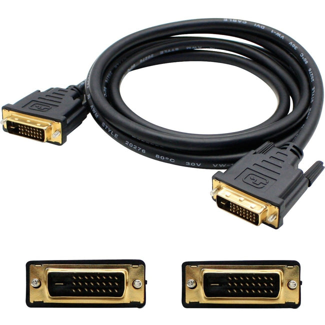 AddOn 10ft DVI-D Male to Male Black Cable