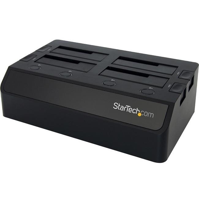 StarTech.com USB 3.0 to 4-Bay SATA 6Gbps Hard Drive Docking Station w- UASP & Dual Fans - 2.5-3.5in SSD - HDD Dock