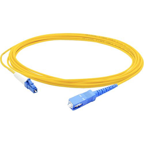 AddOn 10m LC (Male) to SC (Male) Yellow OS1 Simplex Fiber OFNR (Riser-Rated) Patch Cable
