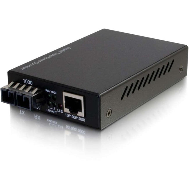 C2G 10-100-1000 Base-Tx to 1000Base SC SC Gigabit Media Converter