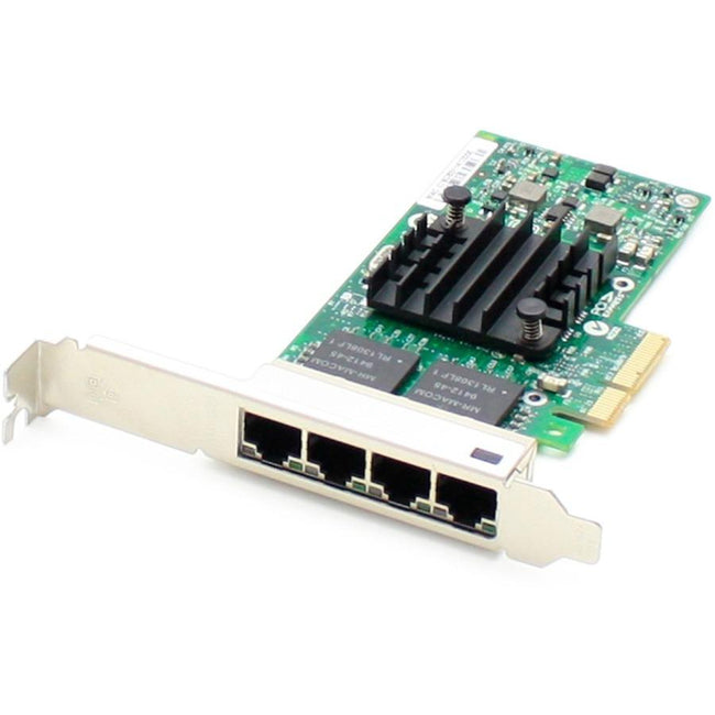 AddOn 10-100-1000Mbs Quad Open RJ-45 Port 100m PCIe x4 Network Interface Card
