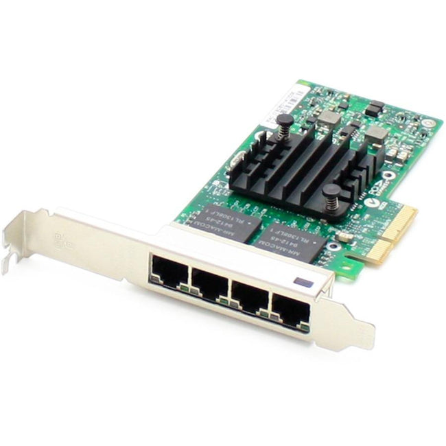AddOn Intel E1G44HT Comparable 10-100-1000Mbs Quad Open RJ-45 Port 100m PCIe x4 Network Interface Card